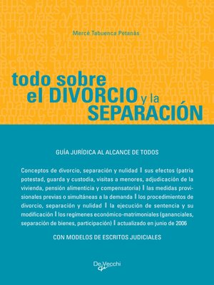 cover image of Todo sobre el divorcio y la separación